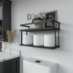 RICHER HOUSE Floating Shelves Bathroom, Wall Mounted Shelf Over Toilet - Image 4
