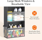 Lifewit 4 Tier Over the Door Organizer, Diaper Hanging Storage, Gray - Image 4