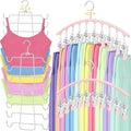 TomCare 4 Pack Space Saving Hangers, Tank Top and Leggings Organizers | 360° Swivel Design, 20 Clips for Leggings and Yoga Pants, Stainless Steel Hanging Closet Organizer by TomCare