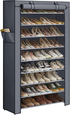 SONGMICS 10-Tier Shoe Rack with Cover, Shoe Storage Cabinet for 40-50 Pairs by Unknown