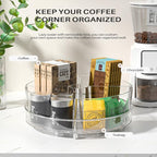2 Pack Lazy Susan Organizer, 9 inch Rotating Storage Organizer with Bins - Image 2