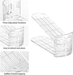 Shoe Slots Organizer,Adjustable Shoe Rack with Three Levels,shoe stackers for a pair of Shoes (Clear, 10 Pack) - Image 4