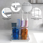 Luxspire Toothbrush Holders for Bathroom, Stainless Steel, 3 Slots, Silver - Image 5