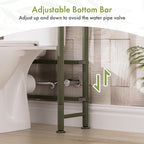 AmazerBath Bamboo Over The Toilet Storage Shelf, 3-Tier Over Toilet Bathroom Organizer Rack, Bathroom Shelves Over Toilet Space Saver, Forest Green - Image 7