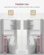 VASAGLE Over the Toilet Storage Cabinet, Doors, Adjustable Shelves, 31.1''W - Image 5