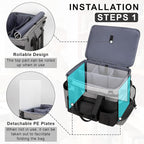 Large Rolling Cleaning Caddy with Wheels, Cleaning Supplies Organizer - Image 3