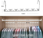 Meetu Space Saving Hangers - Metal Clothes Hangers with 6X2 Slots, Magic Cascading Design, Updated Hooks (Pack of 6) - Image 4