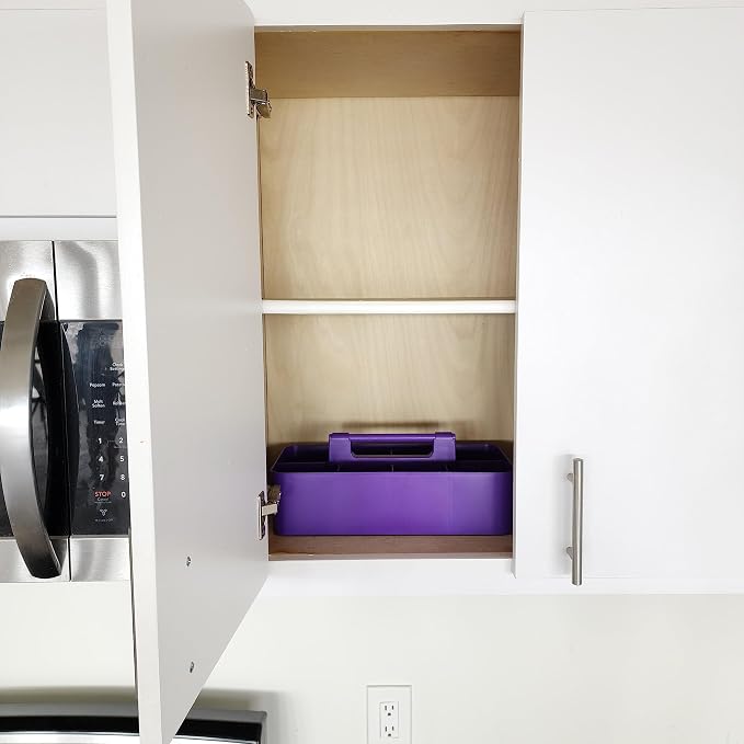 8 Compartments DIY Dividers,Large caddy, Multi Purpose, Simple, Portable, Stackable, Modern Solution for School, Office,MADE IN USA (Royal Purple) - Image 8