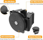 4 Pcs Magnetic Broom Holder Heavy Duty, 12Lbs Magnetic Tool Holder Wall Mount with Anti-Slip Rubber Gripper, No-Drill Mop Broom Holders for Garage Kitchen Laundry RV Van Accessories, Black - Image 3