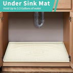 Under Sink Mat for Kitchen Silicone Waterproof Under Sink Liner, Flexible Sink Cabinet Organizer Tray with Drain Hole, Hold up to 3.3 Gallons Liquid, Easy to Clean - Image 4