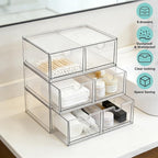 Prsildan 6 Small Drawers Stackable Storage Drawer Clear Acrylic Organizer - Image 7