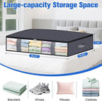 TasticTotes 4 Pack Under Bed Storage Containers, 90L Blanket Storage Bags - Image 2