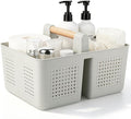 Portable Shower Caddy Basket Plastic Caddy Organizer with Handle Grey by JiatuA
