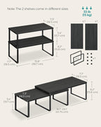 SONGMICS Cabinet Organizer Shelf, Set of 2 Spice Rack, Kitchen Storage - Image 6