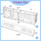 4 Pack Wall Mount Makeup Organizer, Adhesive Bathroom Shelves - Image 3