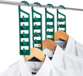 CraftyCrocodile Space Saving Hangers for Clothes - 4 in Pack, Heavy Duty Plastic, Multi Closet Space Savers for Shirts, Pants, Jeans, Sweaters - Hanger Organizer Space Saver by CraftyCrocodile