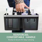 BYUNER 2Pack Shower Caddy Dorm: Portable Bathroom Caddy Organizer with Handle, Plastic Hard Shower Basket Storage Tote for Toiletry, Drainage, College Dorm Room Essentials, Black - Image 7