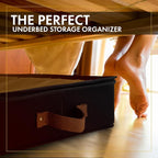 HOMELUX THEORY Under Bed Storage, Medium 2pc with Lid, Black | Drawer-style pull-out design, Fits blankets, clothes, fabric & shoes, Bins with lids, Bedroom & closet storage - Image 8