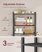 VASAGLE 3-Tier Over the Toilet Storage, Adjustable Shelves, Basket, 63''H - Image 5