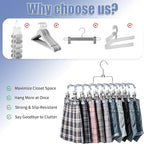 2 Pack Pants Hangers with 40 Clips, Space Saving Closet Organizer - Image 7