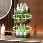 YCIA&DONE 360 Rotating Makeup Organizer and Storage for Vanity Countertop 3 Tiers, High Capacity Cosmetic Skincare Perfume Organizers for Dresser Bathroom Lazy Susan (Vintage Green) - Image 8