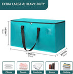 Moving Bags Heavy Duty Sky Blue – Large Packing Bags for Moving, Extra Large Storage Totes with Zippers and Handles - Image 2
