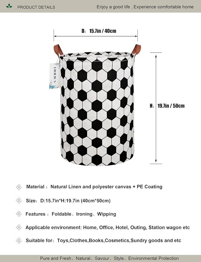 Round Geometric Hexagon Laundry Basket Hamper for Youth,Teens,Adults - Image 2