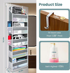 Ease of Assembly Over The Door Organizer,5 Shelves&8 Side Pockets - Image 3