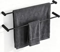 Towel Racks for Bathroom, NEWRAIN 30 inch Double Bath Towel Bar Wall Mounted, Stainless Steel Kitchen Towel Holder, Matte Black Towel Rod Towel Rail Hange by NEWRAIN