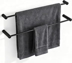 Towel Racks for Bathroom, NEWRAIN 30 inch Double Bath Towel Bar Wall Mounted, Stainless Steel Kitchen Towel Holder, Matte Black Towel Rod Towel Rail Hange by NEWRAIN