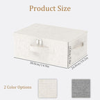 Underbed Storage Baskets with Lids,14.9x10.2x5.9in,Beige,1 Pack - Image 7