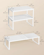 SONGMICS Spice Rack, Expandable Kitchen Countertop Shelf, Steel - Image 6