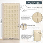 40-Pocket Over the Door Shoe Organizer - Large Mesh Pocket Hanging Shoe Organizer,Behind the Door Shoes Storage Holder Hanger - Image 3