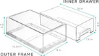 Sorbus Clear Stackable Storage Drawers with Pull-Out Bins (Medium, 4 Pack) - Image 3