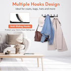 Optish Coat Rack Wall Mount, Wall Hooks for Hanging, Entry Coat Hooks Coat Hanger, Hat Rack Holder for Wall, Key Holder Purse Racks, Towel Rack for Bathrooms (2 Pack, Black) - Image 5
