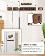 AceMining 2 Pack Broom Holder Wall Mount, 4 Holders 4 Hooks Mop Holder - Image 4