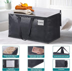 Fabspace Heavy Duty Moving Bags, 125L Collapsible Storage Totes, 10-Pack - Image 3