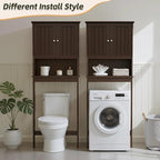 Over Toilet Storage Cabinet with Barn Door & Adjustable Shelves - Image 4