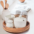 9" Acacia Wood Lazy Susan Organizer for Cabinet,Lazy Susan for Countertop - Image 5