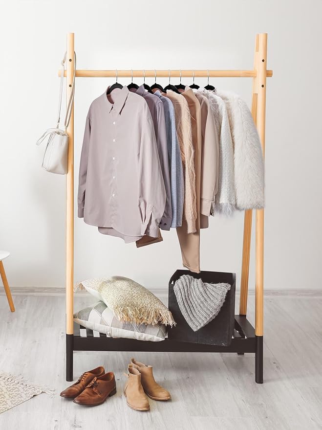 Black Velvet Hangers 40 Pack, Non Slip Felt Slim Hangers for Space Saving - Image 9