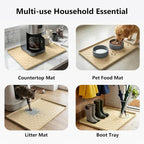 Mateeylife Under Sink Mat Kitchen Waterproof, Silicone Sink Tray 22"X31" - Image 6