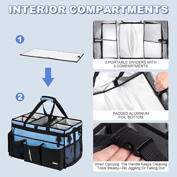 Extra-Large Cleaning Caddy Organizer,Cleaning Caddy for Cleaning Supplies - Image 5