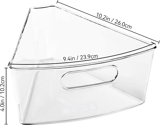 Oubonun Lazy Susan Cabinet Organizer Bins for Kitchen 6 Pack, 1/8 Wedge - Image 7