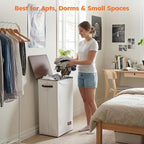 SOLEDI 100L Laundry Hamper with Lid, Large Collapsible Laundry Basket - Image 2