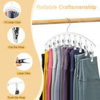 Legging Organizer for Closet, Metal Yoga Pants Hanger w/Rubber Coated 1 Pack w/10 Clips Hold 10 Leggings, Hangers Space Saving Hanging Closet Organizer for Closet Organizers and Storage-White - Image 8