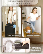 Laundry Hamper with Wheels, 75L Rolling Laundry Basket, Removable Inner Bag - Image 3
