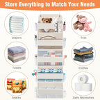 Over The Door Organizer Storage Large Capacity Hanging Bedroom Storage | 5 Shelves, 40 LB Capacity, Foldable Mesh Design, Clear Window, Sturdy, Large Storage Organizer for Nursery, Pantry & Closet - Image 6