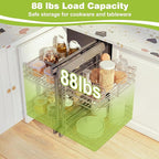 Blind Corner Pull Out Organizer for 36" Cabinet Left Open & Right Open Compatible 2 Tier 4 Shelves Adjustable Height - Image 5