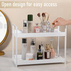 Bathroom Counter Organizer Vanity Storage Countertop Shelf, Large White - Image 6