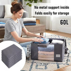 Blanket Storage Bags 6 Pack 60L Clothes Closet Organizer Containers PE - Image 2